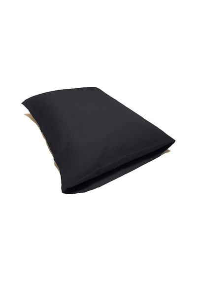 Lionas %100 Pamuklu Ranforce Yastık Kılıfı - Siyah - 2'li Set 50x70 - Siyah