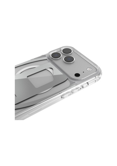Diesel Apple iPhone 17 Pro Uyumlu Max Magsafe Destekli Oval D Metalik Kılıf - Gümüş