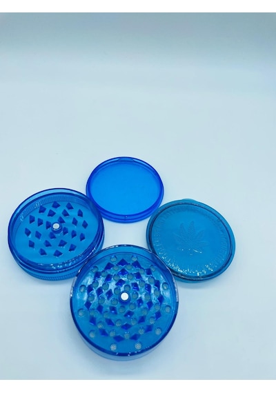 Plastik Tutunöğütücü 4parça Grinder Mavi