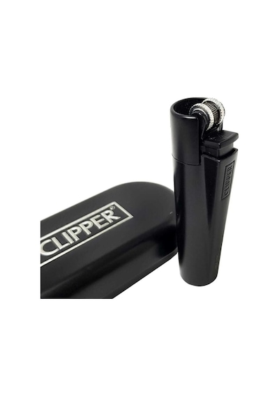 Clipper Siyah Demirli Kutulu Çakmak