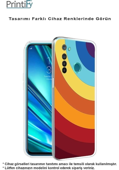 Huawei Nova Y90 Uyumlu Kamera Korumalı Renk Cümbüşü A Tasarımlı Şeffaf Silikon Kılıf