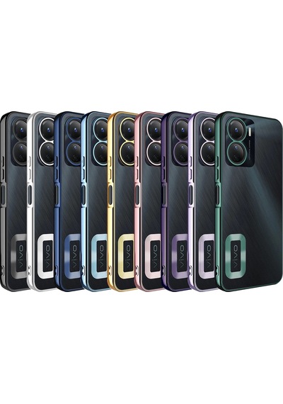 Vivo Y16 Kılıf Kamera Korumalı Logo Gösteren Zore Omega Kapak