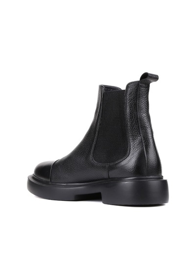 Shoetyle - Siyah Deri Erkek Chelsea Bot 250-080-922 Siyah