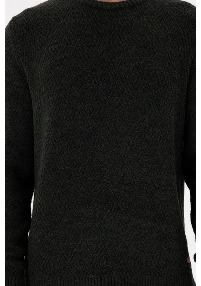 U.S. Polo Assn. Erkek Regular Fit Bisiklet Yaka Koyu Yeşil Kazak 50297049-VR079