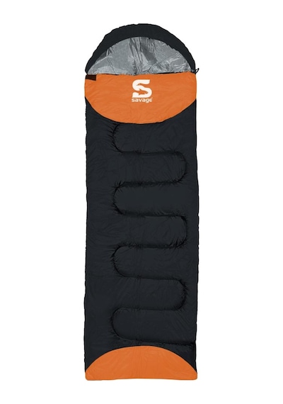 SAVAGE Blink -20 C Siyah-Portakal Uyku Tulumu (YS-509) Siyah