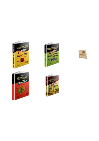 Aydın Lgs 8. Sınıf Matematik Fen Bilimleri Türkçe Ve İnkılap Denemeleri 4lü Set + Telefon Standı