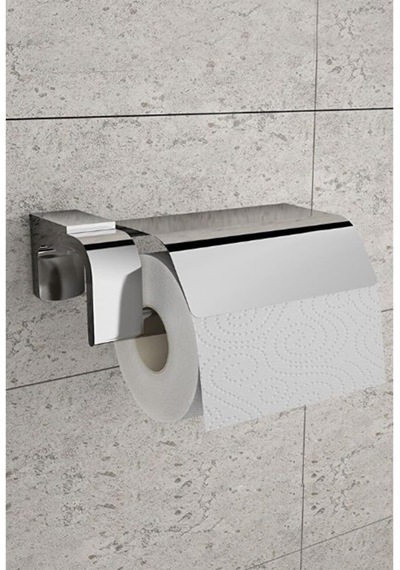 Tuvalet Kağıtlık Aparat Wc Kağıt Standı Kapaklı Paslanmaz Metal Sağlam Kaliteli Krom Diğer