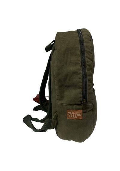 Old Cotton Cargo Kaliteli Tek Bölmeli Vintage Disayn Sırt Gezi Çantası Zermatt Bag 5122 Koyu Yeşil