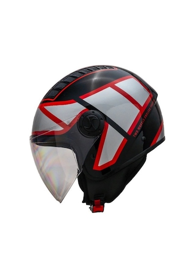 Ncr Kask Çenesiz 230 Ece 22/06 Belgeli Kırmızı Grafik Siyah Kırmızı
