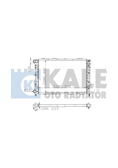 KALE OTO Radyatör 3904041AB Su Radyatörü Alfa 156 1.6 1.8 Ts 16V 97-06 Al Pl Brz