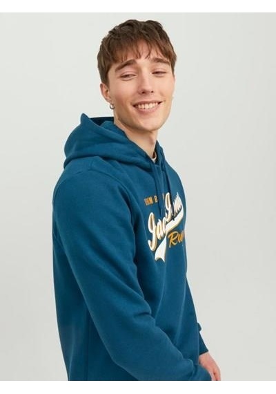 Jack & Jones Jjelogo Sweat Hood 2 Col 23/24 Noos Blue-blue Mavi