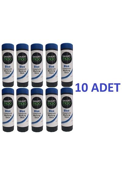 Smartmoo Hayvan İşaretleme Kalemi Mavi 10 Lu Raidex Üretim