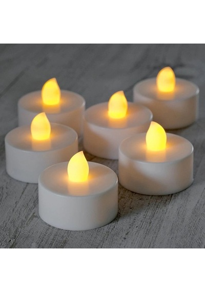 Mum Dekoratif Led Işıklı Romantik Ambians Masa Süs Plastik Mini Saat Pili Uyumlu Pilli Tealight Mum
