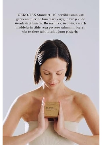 Reusable 100% Organic Cleansing Pads 3 Pieces İn 1 Makyaj Temizleme Pamuğu Acı Kahverengi
