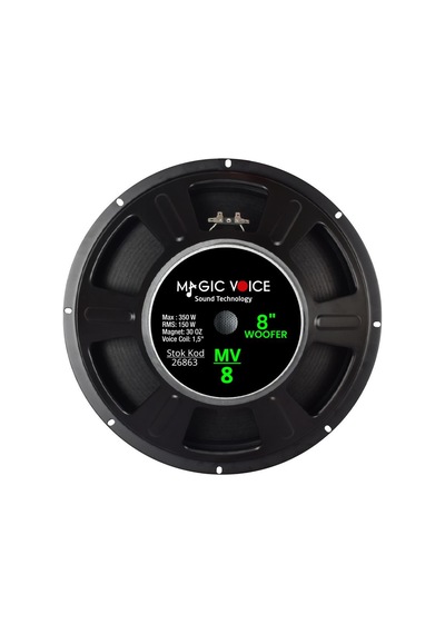 Magicvoice Mv-8 Maks. 350 Watt / Rms 150 Watt 8 Siyah 20 Cm Woofer Yedek Hoparlör
