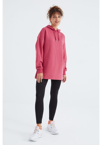 Tommy Life Oversize Kapüşonlu 2li Paket Ekru-yaban Gülü Kadın Tunik Sweatshirt - 97242 Ekru - Fuşya