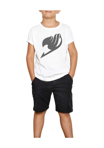 Zepplin Giyim Fairy Tail Logo Beyaz Çocuk Tişört