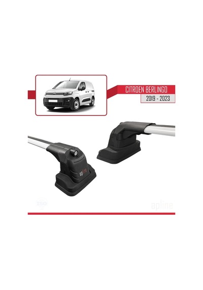 Citroen Berlingo 2019-2023 Arası İle Uyumlu Ace-3 Ara Atkı Tavan Barı Siyah 2 Adet