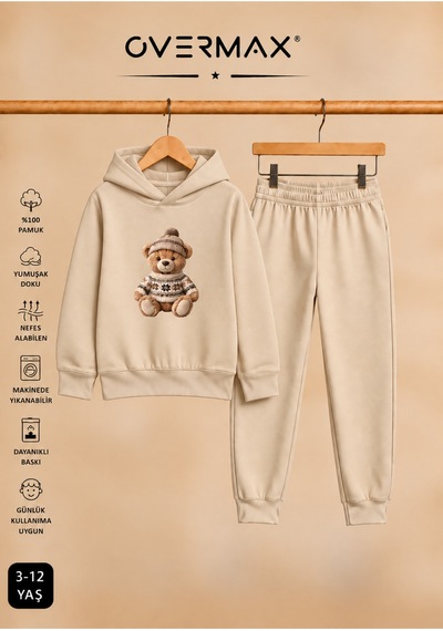Overmax Teddy Bear Baskılı Çocuk Kapüşonlu Sweatshirt Eşofman Takımı 3-12 Yaş Bej-bej - 924458985 Bej-bej Overmax Teddy Bear Baskılı Çocuk Kapüşonlu Sweatshirt Eşofman Takımı 3-12 Yaş Bej-bej - 924458985 Bej-bej