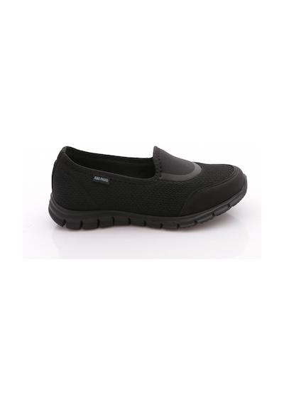 King Paolo B5044 Kadın Krakers Keten Comfort Babet Siyah