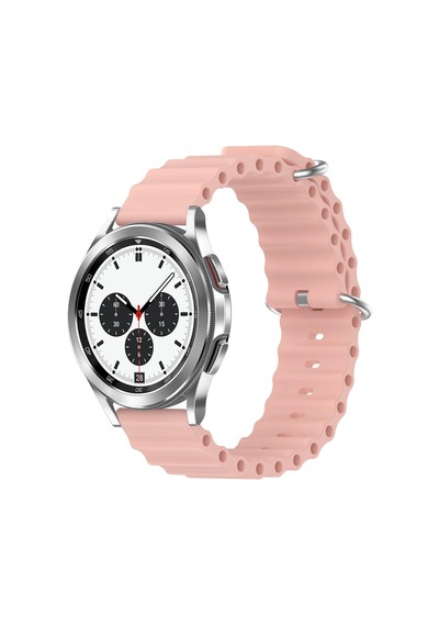 Microsonic Samsung Uyumlu Galaxy Watch 46mm Kordon Ocean Band Pembe
