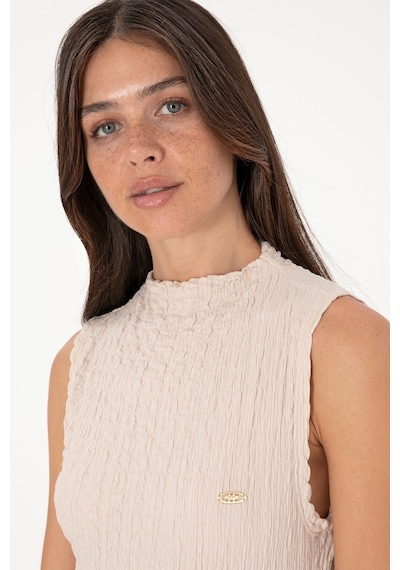U.S. Polo Assn. Kadın Taş Kolsuz Dik Yaka Tişört 50300749-VR049