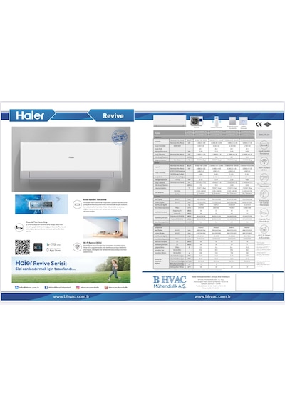 Haier Revive Plus AS68RDAHRA-TR A++ Wi-Fi 24000 BTU Inverter Duvar Tipi Klima