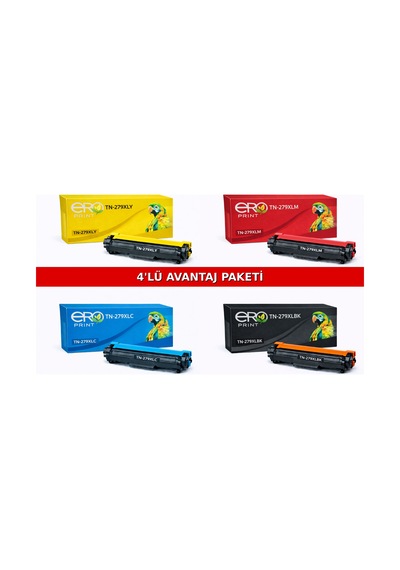 Tn-279xl / Brother Dcp-l3520cdw İçin 4 Renk Uyumlu Toner Set