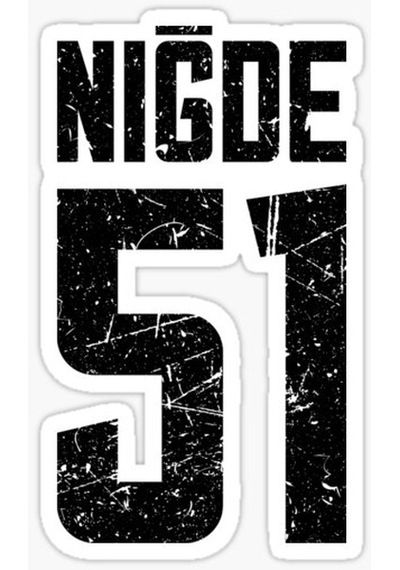 51 NİĞDE Sticker Yapıştırma Oto Etiket 17cm
