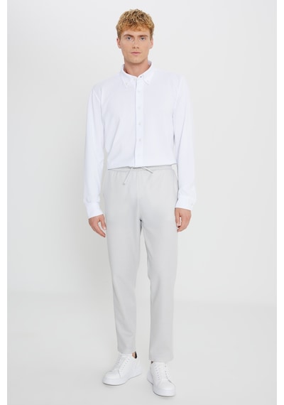 AC&Co / Altınyıldız Classics Erkek Grı Pamuklu Standart Fit Normal Kesim Beli Bağlamalı Yan Cepli Jakarlı Eşofman Altı Gri AC&Co / Altınyıldız Classics Erkek Grı Pamuklu Standart Fit Normal Kesim Beli Bağlamalı Yan Cepli Jakarlı Eşofman Altı Gri