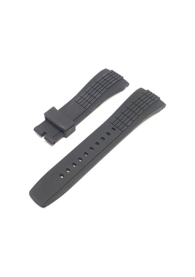 Seiko Velatura Uyumlu Slikon Saat Kordonu - Siyah
