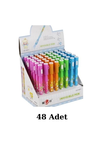 Ayıcık Desenli 48 Adet Görünmez Işıklı Kalem