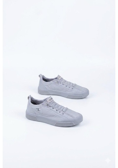 Fort Noka Champ Rahat Memory Foam İç Taban Keten Sneaker Erkek Ayakkabı Gri