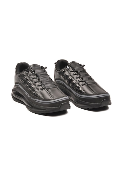 Siyah Memory Foam Lastik Bağcıklı Erkek Sneaker 2250-1 M Siyah