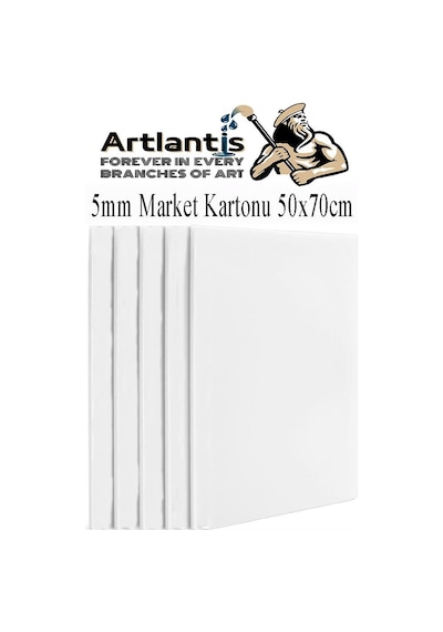 Maket Kartonu Beyaz Fotoblok 5 Mm 50x70 Cm 5 Adet Hobi Sanat Okul Köpüklü Straforlu Maket Kartonu