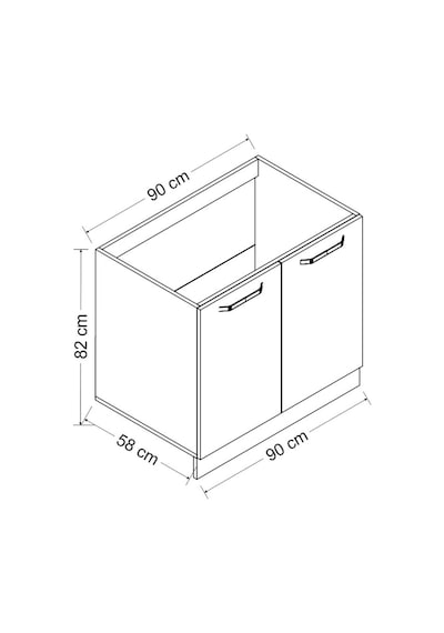 Minar 90 Cm Mutfak Dolabı Beyaz 90-B1-Alt Modül Beyaz
