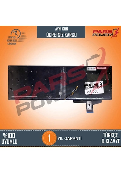 Asus Uyumlu Vivobook N580Vd. N580Gd. N580Vn. M580 Notebook Klavye Işıklı - Siyah