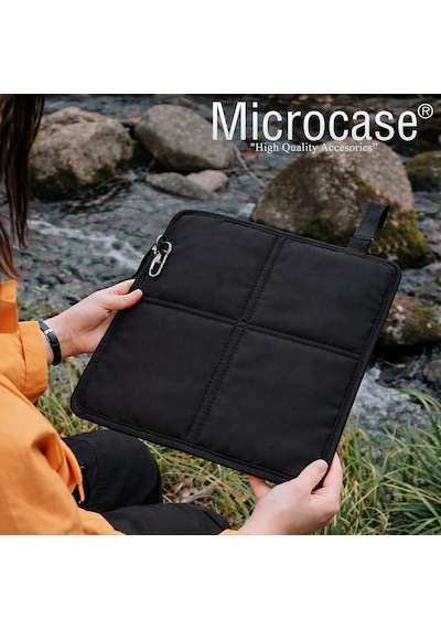 Microcase Piknik Kamp Balıkçılık Outdoor İçin Katlanır Ve Taşınabilir Minder 34x36 Cm Al5563 Gri