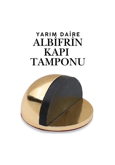 Albifrin Yarım Daire Yapışkanlı Kapı Tamponu Kapı Stoperi Metal Kapı Stopu Durdurucu Kapı Kolu Korur