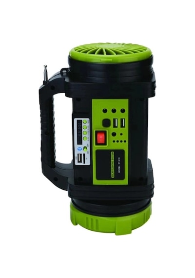 Ws-5683 30w Şarjlı Solar Ev Aydınlatma Seti Radyo Fan Powerbank Spot Fener Stantart