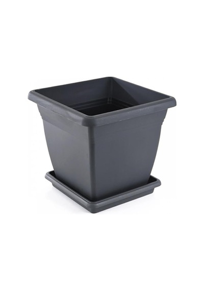 Villa Kare İç Ve Dış Mekan Tabaklı Saksı No:3-17 Litre Tabaklı Saksı