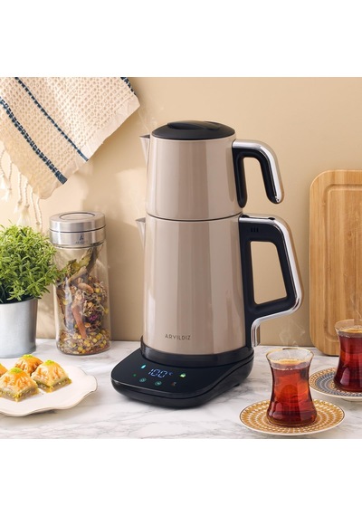 Aryıldız Vision Steel Çay Makinesi Beige
