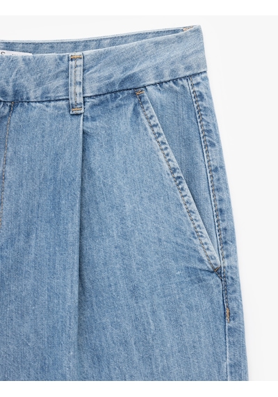 Koton Pamuklu Kemer Detaylı Cepli Düğmeli Geniş Paça Jean Pantolon - Wide Leg Jeans Açık İndigo 6wal40110md Açık İndigo Koton Pamuklu Kemer Detaylı Cepli Düğmeli Geniş Paça Jean Pantolon - Wide Leg Jeans Açık İndigo 6wal40110md Açık İndigo