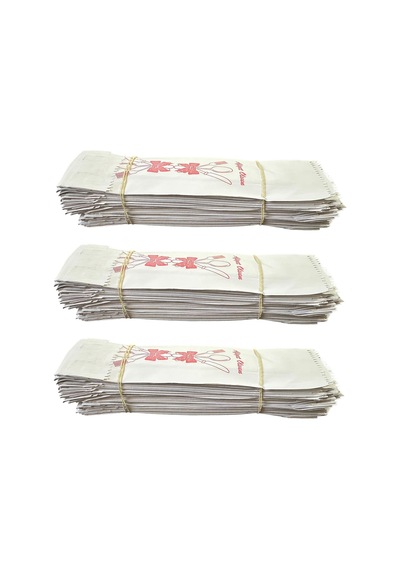 Baskılı Mat Beyaz Baget Dürüm Kese Kağıdı - 8 X 28 Cm. - 2.5 Kg. - Ortalama 600 Ad - Paket