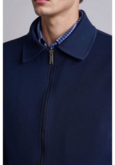 Defacto Regular Fıt Polo Yaka Astarlı Fermuarlı Mont H4724ax26spnv86 Lacivert-nv86