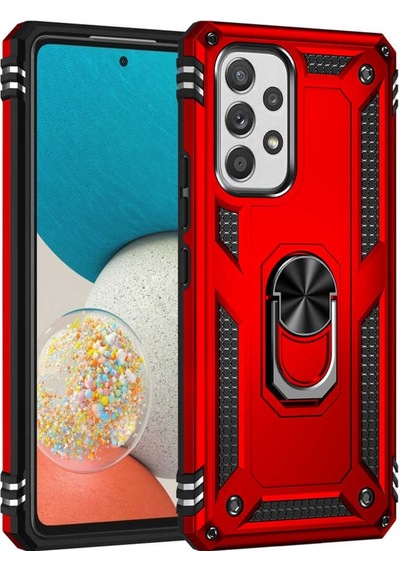 Galaxy A53 5G Kılıf Zore Vega Yüzüklü Standlı Zırh Kılıf
