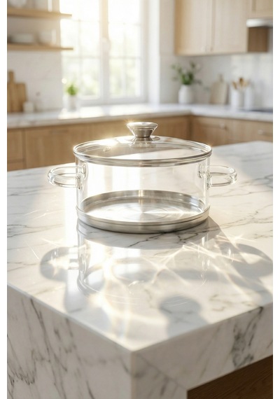 Pureglass Isıya Dayanıklı Cam Tencere - 20 Cm - 2.5 L Çok Renkli