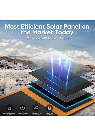 10.000mah Güneş Enerjili Solar Powerbank-1479 BEYAZ