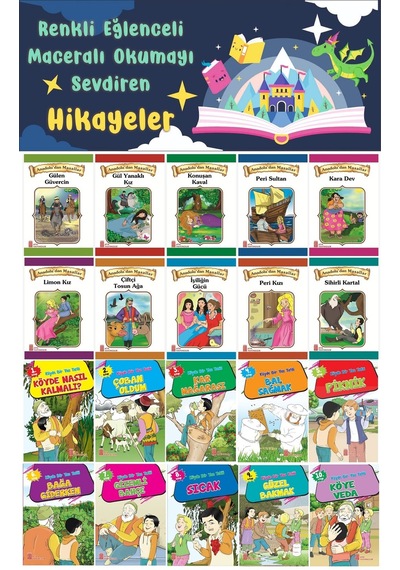 3.sınıf Renkli Eğlenceli Maceralı Okumayı Sevdiren Hikayeler 2 20 Kitap