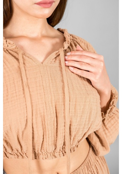 Reglan Kol Crop Camel